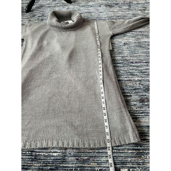 Anthropologie NWT Split Back Sweater Grey Sz L - Picture 7 of 11